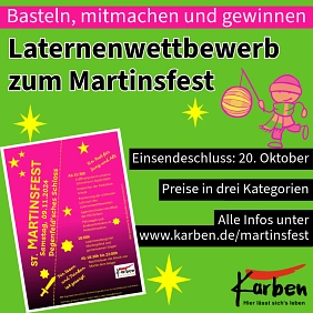 Großer Laternenwettbewerb zum St. Martinsfest © Stadt Karben