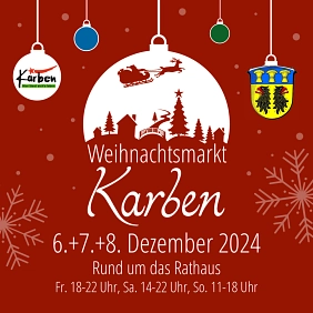 Karbener Weihnachtsmarkt vom 6. bis zum 8. Dezember 2024 © Stadt Karben